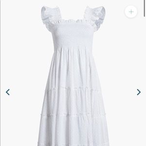 Hill House Ellie Nap Dress Semi-Sheer Swiss Dot M